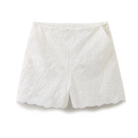 Chaqueta Bordada Elegante para Mujer OUWU Traje Corto con Estilo Retro, Abrigo de Botón Único, Pantalones Cortos con Cremallera Lateral - details 6