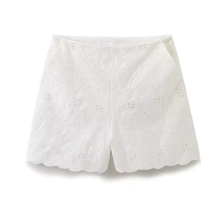 Chaqueta Bordada Elegante para Mujer OUWU Traje Corto con Estilo Retro, Abrigo de Botón Único, Pantalones Cortos con Cremallera Lateral - 1
