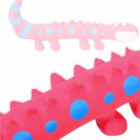 Juguete chirriante de látex para perros de dibujos animados, resistente a mordeduras, juguetes interactivos para masticar para cachorros, forma de lagarto, juguete de entrenamiento con sonido para perros, Limpieza de dientes - details 6