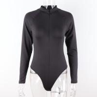 BUNO-body Sexy con cremallera para mujer, camiseta ajustada de manga larga con cuello redondo a la moda, ropa para discoteca para fiesta nocturna de otoño - details 9