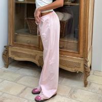 Pantalones de punto de pierna ancha a rayas con cintura elástica para mujer, novedad en la moda 2025 - details 23