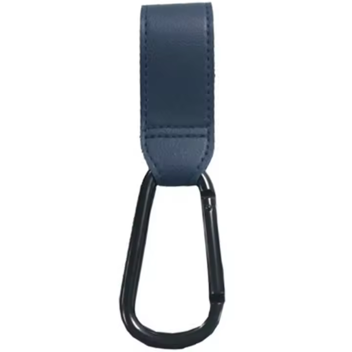 Mosquetón de aleación de aluminio y cuero PU, accesorios para cochecito, gancho para cochecito, bolsa de bebé, gancho para cochecito, ganchos para cochecito, Clips, organizador de carrito - 1
