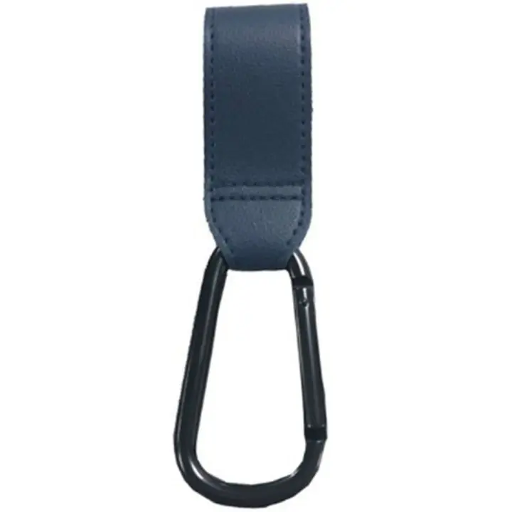 Mosquetón de aleación de aluminio y cuero PU, accesorios para cochecito, gancho para cochecito, bolsa de bebé, gancho para cochecito, ganchos para cochecito, Clips, organizador de carrito - 1