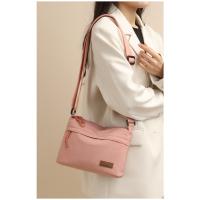 Nylon ligero multicapa bolsa de nylon de gran capacidad mujer nuevo casual impermeable portátil moda un hombro crossbody pequeño bolsa cuadrada - details 4