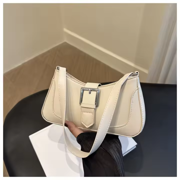 2025 nuevo otoño simple ligero de lujo retro casual textura de color sólido un bolso de hombro tipo bandolera bolso de mujer - 1