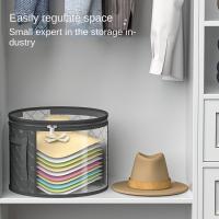 Cubo de almacenamiento plegable para sombreros, bolsa de almacenamiento para sombreros con ala transparente de gran capacidad, bolsa de almacenamiento transparente a prueba de humedad para ropa, sombrero, bolsa de almacenamiento de juguetes - details 10