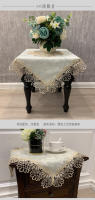 Mantel cuadrado de tela blanca, cubierta de comedor de encaje bordado, mesa Juppe wer, manteles elegantes, toallas - details 8