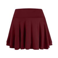 Falda plisada de tenis para mujer, pantalones cortos deportivos cómodos con diseño de cintura alta de doble capa, Color sólido, para verano - details 7
