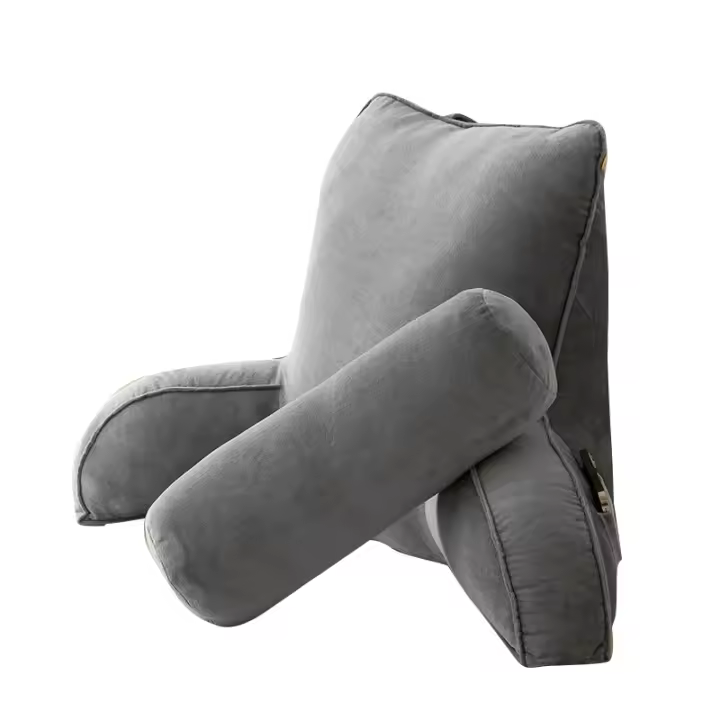Cojín de respaldo Triangular para sofá, almohada decorativa para cabecera de cama, tumbona, lectura de TV, Lumbar - 1