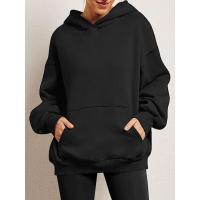 Sudaderas con capucha para mujer, corte holgado con bolsillo gris, ropa de diseñador coreano de los años 2000 - details 2