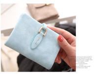 Nueva cartera corta para mujer, ultrafina, moda coreana, versátil, estilo fresco europeo y americano, monedero de cuero suave mate con cremallera - details 9