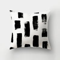 Funda de almohada cuadrada de arte geométrico abstracto blanco y negro para sofá de casa, 4 Uds. - details 6