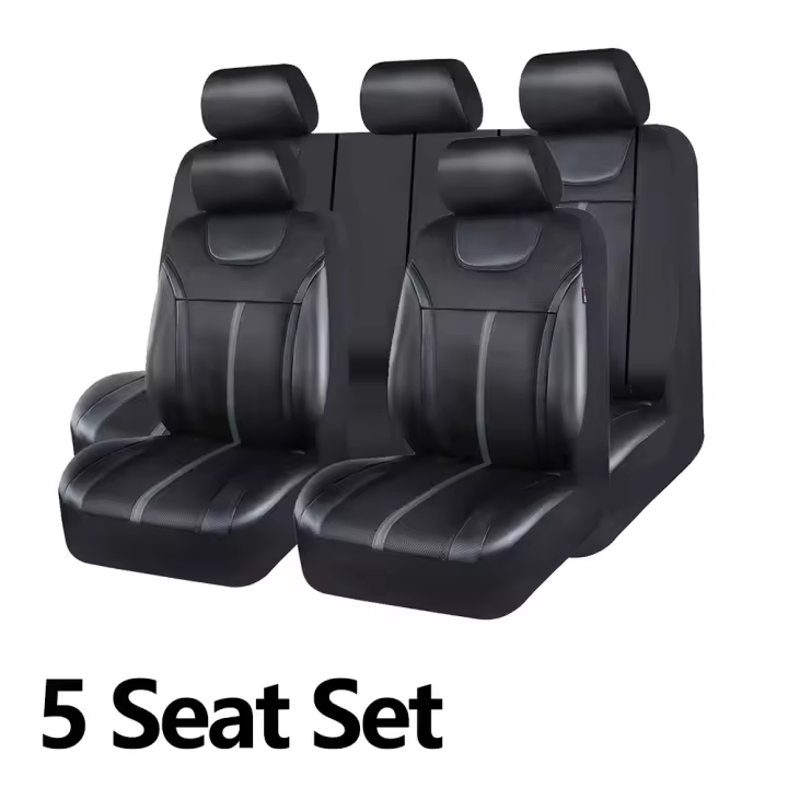 Cubierta Universal de Cuero PU AUTO PLUS para Asiento de Coche SUV Van Truck Accesorios de Coche Cubierta de Tela de Malla Unisex - 1