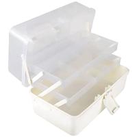 Caja de almacenamiento para manualidades, organizador de aparejos de pesca de 3 niveles, caja de costura, organizador de Arte de uñas con asa, caja de herramientas - details 0