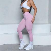Leggings con espalda en V para mujer, leggings deportivos sin costuras para mujer, pantalones de yoga sólidos elásticos de cintura alta para fitness y jogging - details 2