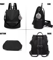 Mochila de Cuero de pu antirobo para Mujer, bolso de mano informal, bolso de viaje, bandolera - details 1