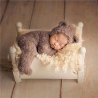 Ropa de Bebé Hecha a Mano con Estampado de Lobo y Cachorro Ropa de Peluche de Oso de Crochet para Recién Nacidos Suministros de Fotografía - details 8