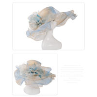 Elegante Sombrero de Derby de Organza Rosa Largo y Ancho con Estilo Floral - details 8