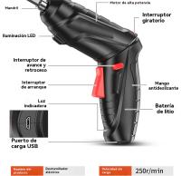 mini taladro eléctrico kit destornilladores herramientas eléctricas - details 8