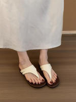 Chanclas de pinza francesas, ropa exterior de mujer 2025, nueva moda versátil estilo de hadas con falda, zapatillas de playa - details 4