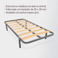 Estructura de Planchas de Acero 30x30mm con Patas Tubo de Acero Pintura Epoxy Gris Marco de Cama - details 19