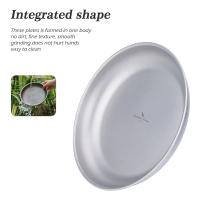 Platos de titanio, platos, sartén para exteriores, bandeja de comida para acampar, vajilla duradera, platos apilables para servir - details 3