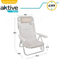 Set 2 Sillas Pleg Alu 5pos 60x47x83cmc/cojin-flamenco - details 22