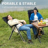 Silla de Camping Adulto 150kg Silla de Jardín Plegable Portátil de Alta Resistencia Respaldo Alto Silla Reclinable de 4 Posiciones para Campamento Picnic Jardín Caravana (1 Pc, Azul) - details 10