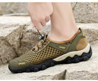 Botas de senderismo de malla para hombre, calzado deportivo de montañismo, transpirables, ligeros, antideslizantes, informales, para exteriores, verano - details 7