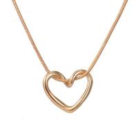 Collar de Titanio con Colgante de Corazón de Amor Diseño Simple para Mujer - details 8