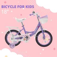 Bicicleta Infantil para Niña 18 Pulgadas con Rueditas de Entrenamiento - Incluye Canasta y Caballete, Ideal para Aprender - details 1