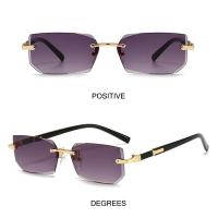 Gafas de sol cuadradas pequeñas, rectangulares, sin marco, para hombres y mujeres, populares, a la moda, para vistas de verano - details 6