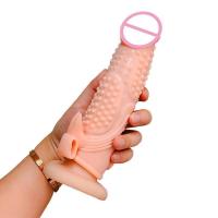 Empaque privado SEXY Extensor Realista Anillo Vibrador Funda para Pene Aumento Retraso de Eyaculación Condón Reutilizable Juguetes Sexuales para Hombres - details 14