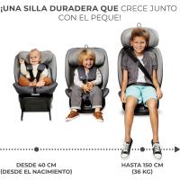 Silla de coche ajustable I-SIZE 40-150 cm con Isofix Asiento de bebé para niños Negro 360º - details 2