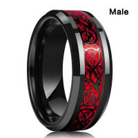 Anillos de Pareja de Acero Inoxidable Anillo de Dragón Celta con Dijes para Hombres - details 3