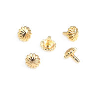 3MM 3.5MM 4MM Latón Color Oro 18K Sólido Hueco Tapas de Cierre con Orificios para Perlas, Suministros para Fabricación de Joyería, Accesorios - details 2