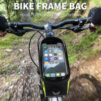 WEST BIKING-bolsa impermeable para teléfono, accesorio sensible a pantalla táctil de 7,0 pulgadas, para cuadro delantero de bicicleta de montaña o carretera - details 0