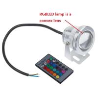 RGB 10W 12V LED bajo el agua 16 colores impermeable IP67 fuente iluminación de luz de piscina - details 0