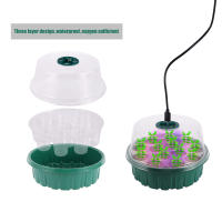 Bandejas de inicio de semillas con luz de cultivo, Kits de Inicio de siembra con cubierta de cúpula de humedad, bandejas de germinación de plantas de jardinería interior - details 6