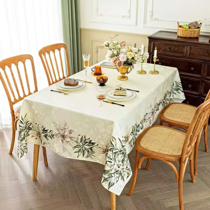 Mantel estampado para cocina, comedor, decoración de mesa, lavable, picnic al aire libre, fiesta, boda, primavera y verano - 1