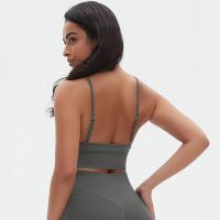 Top sin costuras Nylon de secado rápido Color sólido Adecuado para yoga y estiramientos Deportes profesionales - details 11