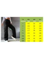 Pantalones cargo rectos a la moda para mujer, pantalones informales con cintura elástica para mujer - details 0