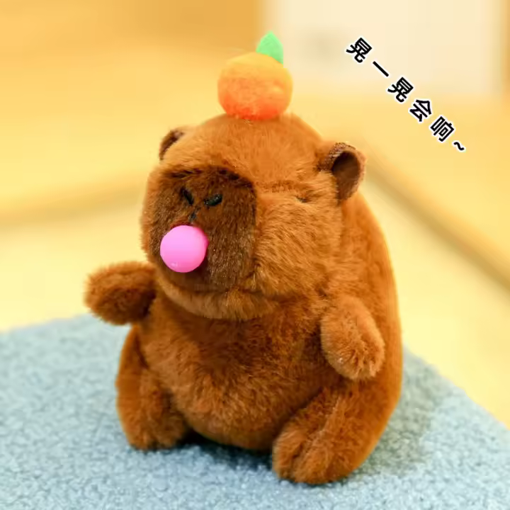Llavero de Peluche de Capybara Juguete Lindo de Animal Relleno Colgante de Bolsa Regalo de Novedad - 1