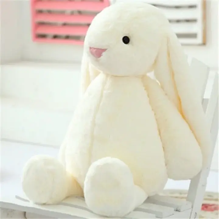 Lindo conejo de peluche muñeca bebé compañero para dormir lindo conejo de orejas largas - 1
