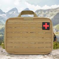 Bolsa médica táctica Molle, bolsa de primeros auxilios ligera, cinta mágica, riñonera táctica para chaleco de correas MOLLE, mochila, cinturón, paquete - details 0