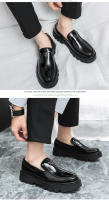 Plataforma de moda para hombres que aumenta los mocasines club nocturno estilista zapatos de moda. - details 13