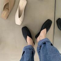 Shevalues ​​Sandalias planas para mujer 2025 moda verano al aire libre fondo suave mulas zapatos casuales de punta cuadrada señora cómodas zapatillas de casa - details 17