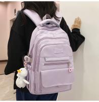 Bolso escolar de diseño para estudiantes de secundaria femenino, mochila de estilo universitario para estudiantes de secundaria, mochila versátil simple para estudiantes universitarios de color sólido - details 13