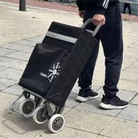 Multi Carro Carrito de Compra Plegable Ligero Bolsa Termo 90x30x39cm 4 Ruedas Resistentes 40 Litros - details 1