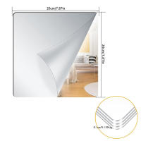 Pegatinas de pared de espejo extraíbles, láminas acrílicas flexibles, azulejos, espejos sin cristal, 1 piezas - details 18